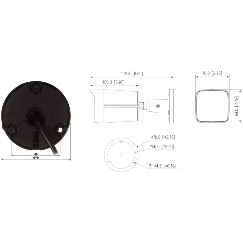 IP vaizdo kamera IPC-HFW1639TC-a-IL-0280B-S6 ierna Smart Dual Light 6 Mpx Dahua