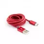 Sbox USB->Type-C M/M 1,5m CTYPE-1.5R Braškė Raudona