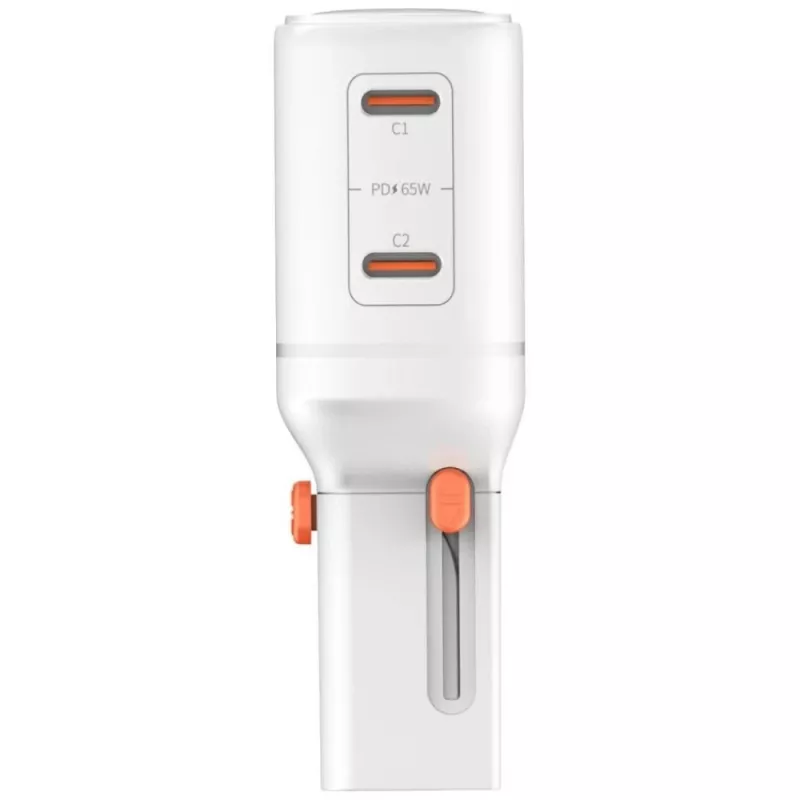 Pasaulinis kelioninis įkroviklis World 65W USB-C + USB-A baltas