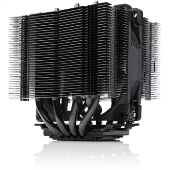 Procesoriaus aušintuvas Noctua NH-D9L CHROMAX.BLACK — 92 mm ventiliatorius, 400–2000 RPM, 22,6 dB, matmenys 95×95×110 mm, svoris 531 g