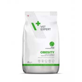 Sausas šunų ėdalas VETEXPERT Veterinary Diet Obesity 2 kg – suaugusių šunų svorio kontrolė, paukštiena, baltymai 30%, riebalai 6,5%