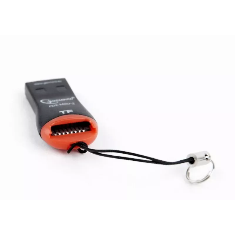 Card Reader Gembird FD2-MSD-3 USB 2.0 juoda raudona
