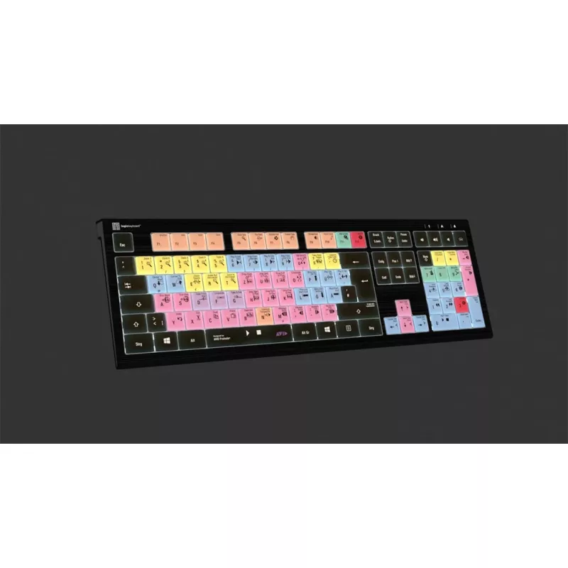 Logickeyboard ASTRA 2 USB QWERTZ klaviatūra juoda, pilno dydžio, 108 klavišai