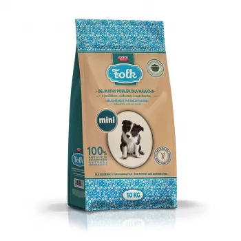 FOLK Junior Small breeds Gentle meal ėdalas šuniukams su triušiu, veršiena ir morkomis - sausas šunų ėdalas - 10kg