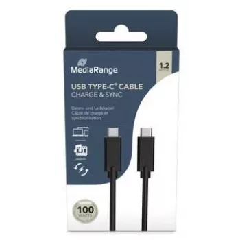 USB laidas MediaRange TYPE-C 2m MRCS214 juodas