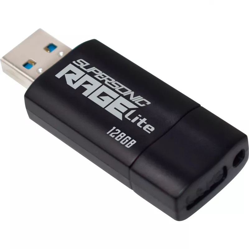 USB atmintukas PATRIOT Supersonic Rage Lite 128 GB USB Type-A 3.2 Gen 1, 180 MB/s, mėlyna/juoda