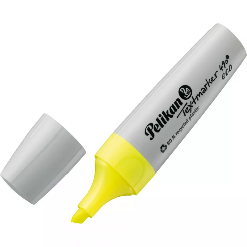 Žymeklis Pelikan Textmarker 490 eco smailusis antgalis Geltona