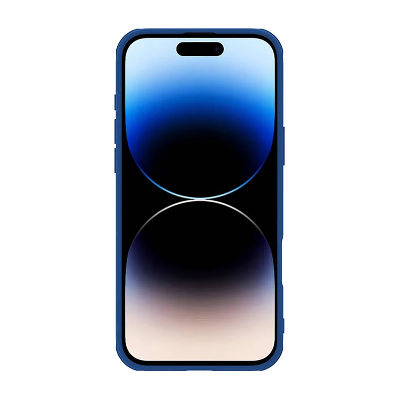 Apsauginis dėklas telefonui Nillkin CamShield Pro, skirtas iPhone 16 Pro Max, mėlynas, su slankiojančiu fotoaparato dangteliu