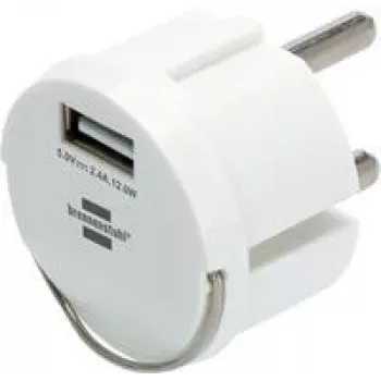 Brennenstuhl 1508110 USB įkroviklis su kištukiniu lizdu, vidaus montavimui, išėjimo srovė max. 2400 mA, 1 vnt.