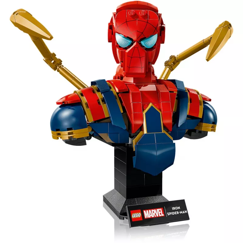 LEGO Marvel kolekcinė biustas Geležinis Žmogus-Voras 76326, 379 dalių, 18+ demonstracinis modelis, 170×200×110 mm