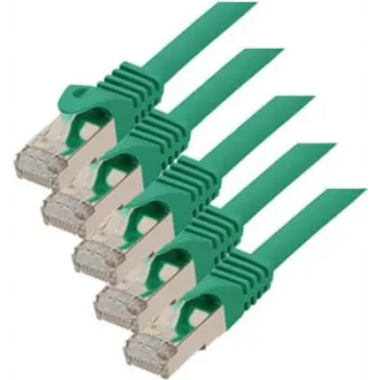 Tinklo kabelis ShiverPeaks 75513-G-SET5 3m Cat7 S/FTP Žalias