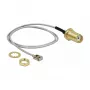 Koaksialinis kabelis DeLOCK 89928 0,2 m SMA MHF I LK juodas pilkas