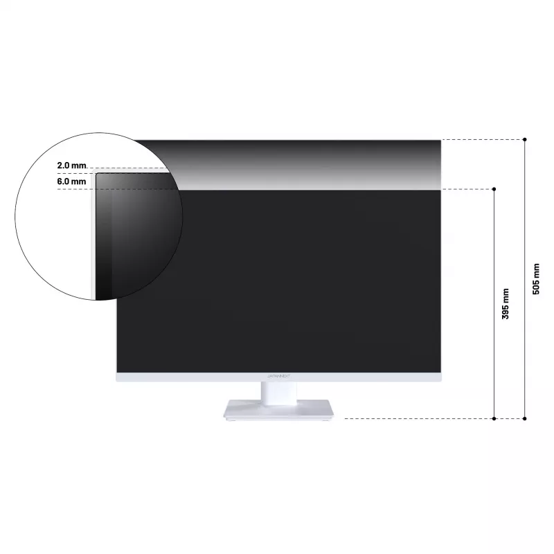 JAPANNEXT JN-IPS270WQHD75F-C65W-HSP-W 27 colių WQHD monitorius, IPS, 2560x1440, 75 Hz, AMD FreeSync, HDMI, DisplayPort