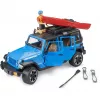 BRUDER Jeep Wrangler Rubicon Unlimited su baidare ir figūrėle BR-02529 – mastelio modelis