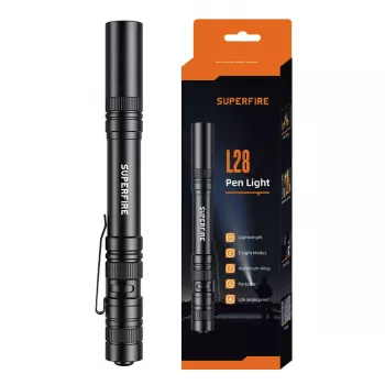 Žibintuvėlis Superfire L28 – nešiojamas LED žibintuvėlis, 121 lm, 5 W