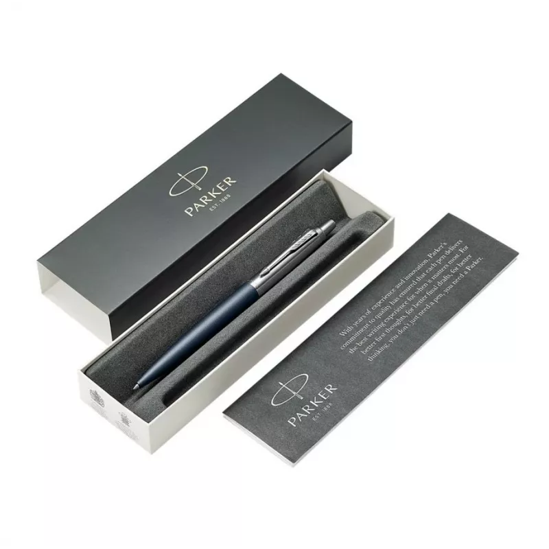 Parker 2068359 – užsegamas ištraukiamas tušinukas, mėlynas, nerūdijantis plienas