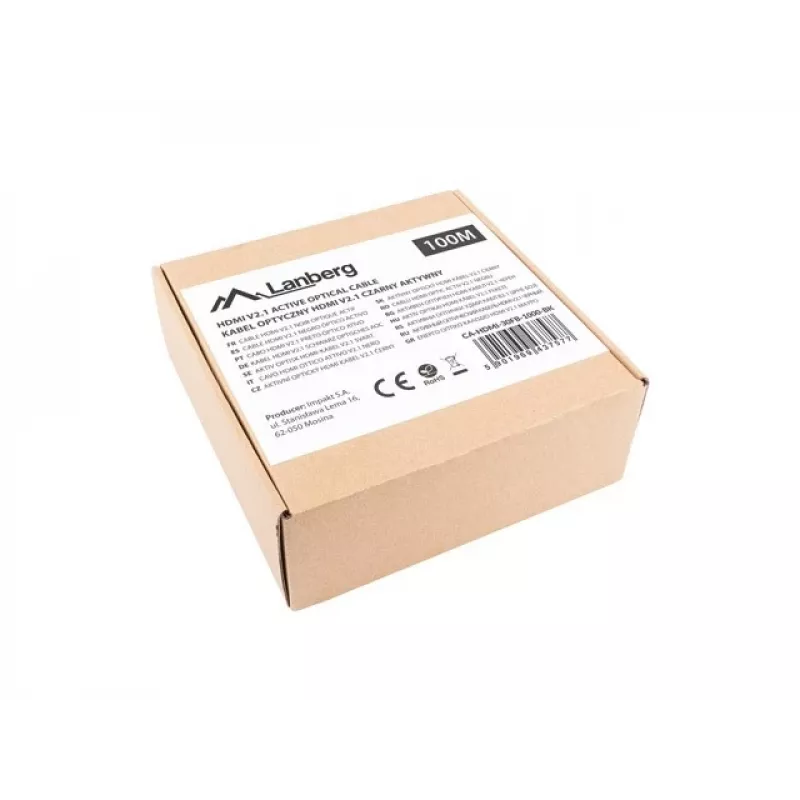 Lanberg CA-HDMI-30FB-1000-BK HDMI 2.1 aktyvus optinis kabelis 100 m juodas