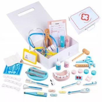 Vaikų medicininis žaidimų rinkinys Extralink Little Doctor Case, 43 dalys