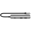 Satechi ST-P4SM USB-C 4-in-1 plonas multiport adapteris, pilka
