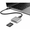 DeLOCK 91006 SD kortelių skaitytuvas, pilkas, USB Type-C, 10000 Mbit/s