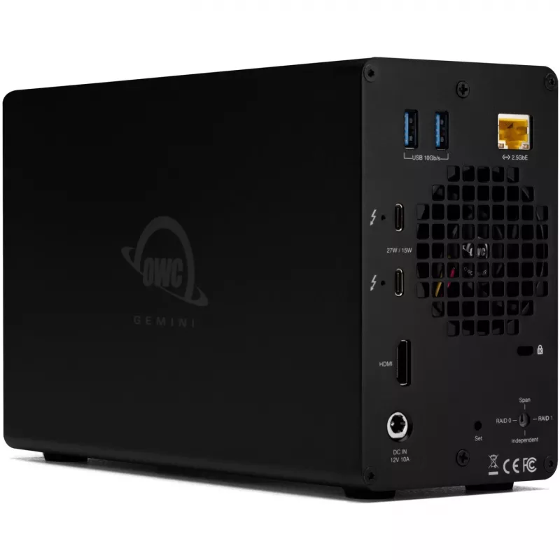 OWC Gemini Dual Drive TB3 – techninės įrangos RAID saugykla ir dokas su Thunderbolt 3