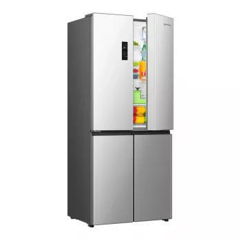 Gorenje HZSF46962 NRM819E61X G600 šaldytuvas su šaldikliu, pilka spalva, plienas, stiklas, 460 L, SN-N, C