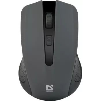 Belaidė optinė pelė DEFENDER MM-935 RF, ambidekstrinė, 1600 DPI, pilka, USB imtuvas, AAA baterijos