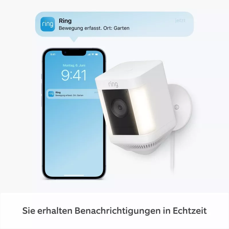 Ring Spotlight Cam Plus Plug-In lauko tinklo stebėjimo kamera
