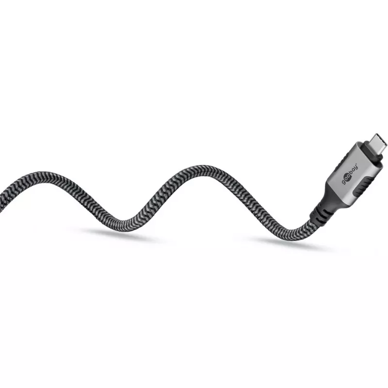 Etherneto kabelis USB-C 3.2 Gen2 Kištukas > RJ-45 Kištukas, LAN adapteris juodas/sidabrinis, 1,5 metro, pintas tekstilinis apvalkalas