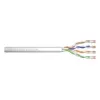 Tinklo kabelis Digitus CAT 6A U/UTP vytos poros sujungimo laidas neapdorotas 100m Pilka