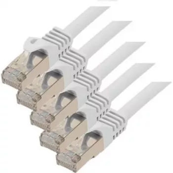 Tinklo kabelis ShiverPeaks BS75511-0.25W-SET5, 0,25 m, Cat7, S/FTP, baltas