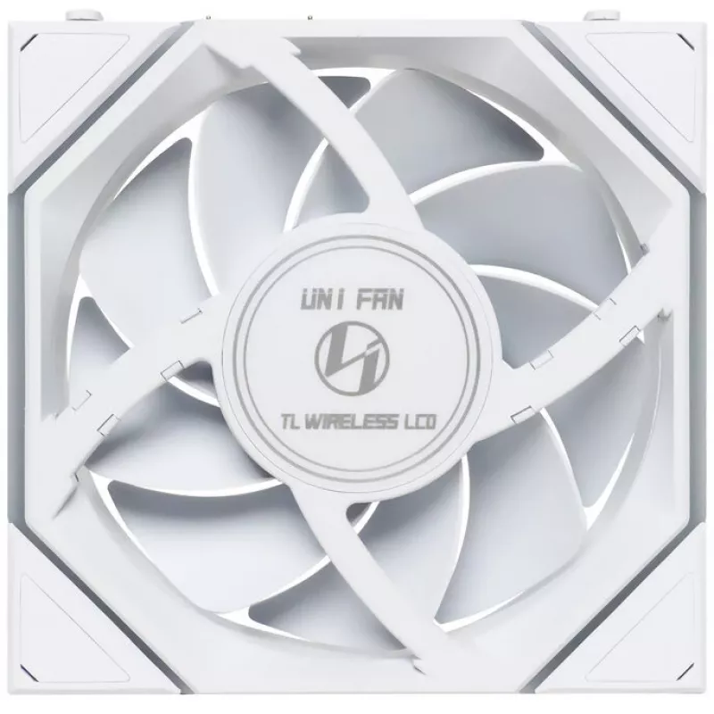 Lian Li UNI FAN TL Wireless LCD 120 White – 120 mm PWM ventiliatorius su belaidžiu LCD valdikliu