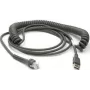 Datalogic USB kabelis, Type-A, spiralinis, 3,6 m (CAB-467)
