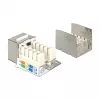 Keystone modulis DELOCK 86404 RJ-45 sidabrinis, 38,5×22,3×17,3 mm