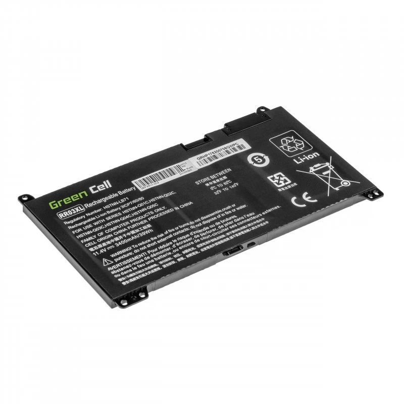 Baterija Green Cell HP183, skirta HP ProBook 430/440/450/455/470 G4 G5 – 11,4 V, 3400 mAh, LiPo