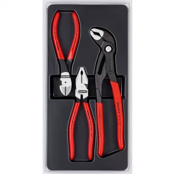 Knipex replių rinkinys „Power Pack“ – 3 poliruoti termoformuoti plastikiniai dėklai