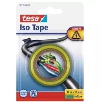 Izoliacinė juosta TESA 56192-00014-01 žalia/geltona 13mm