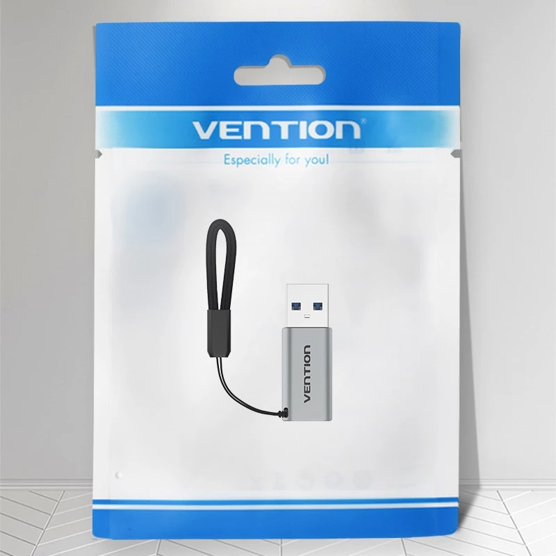 Vention USB 3.0 Kištukas į USB-C Lizdą Adapteris Pilkas Aliuminio Lydinys
