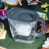 Vandens filtro ąsotis BRITA Style Essential 2,4 L Graphite su MAXTRA kasetė, Smart Light, 1,4 L filtruoto vandens talpa