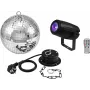 EUROLITE veidrodinis rutulys 20 cm su motoru ir PST-5 QCL Spot LED rinkinys
