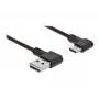 USB kabelis DeLOCK EASY-USB 2.0 Type-A vyriškas į Type-C vyrišką 0,5 m juodas