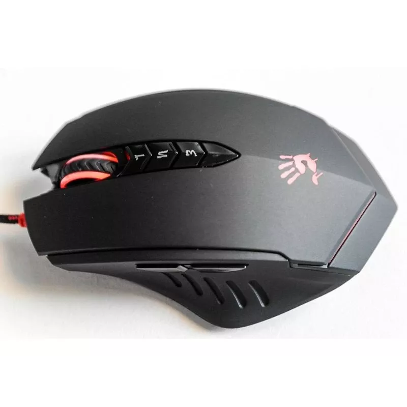 Žaidimų pelė A4Tech Bloody V8m — 3200 DPI, 8 mygtukai, V-Track optinis, USB Type-A, juoda