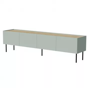 TV spintelė cama meble FELLINI 200x40x52 cm, alyvuoginis rėmas su aliejumi dengtu ąžuolo viršumi