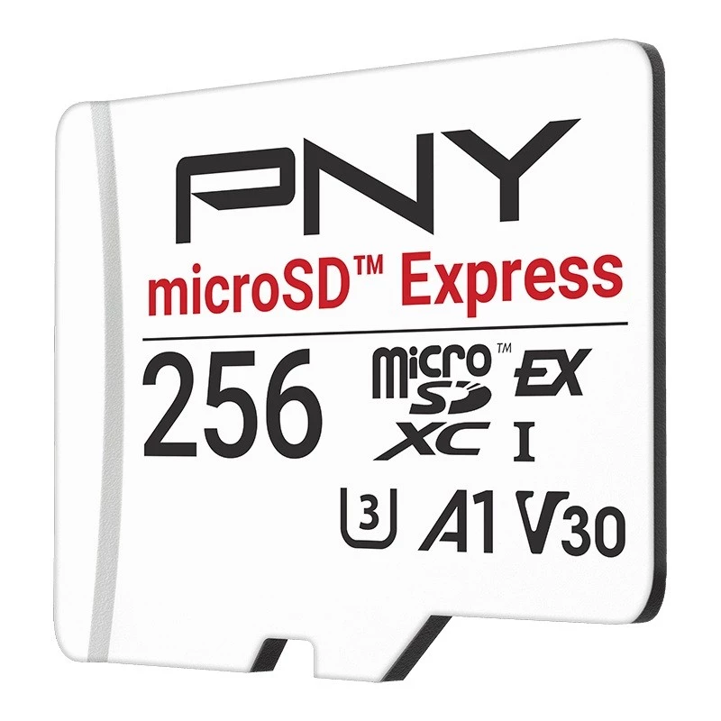 PNY microSD Express 256 GB microSDXC atminties kortelė UHS‑I Skaitymas 890 MB/s Rašymas 750 MB/s U3 V30