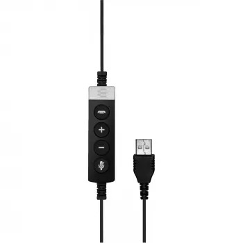 EPOS IMPACT SC 660 USB ML ausinės su mikrofonu, laidinės, ant ausų, USB-A, juodos, sidabrinės