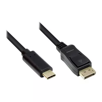 Good Connections USB-C į DP1.2 adapterinis kabelis juodas 10 m
