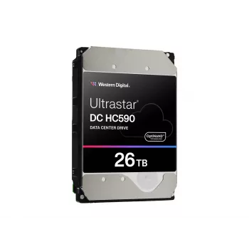 Western Digital WD Ultrastar DC HC590 0F65672 - Festplatte - Datencenter - verschlüsselt - 26 TB - intern - 3.5 (8.9 cm) - SATA 6Gb/s - 7200 U/min - P
