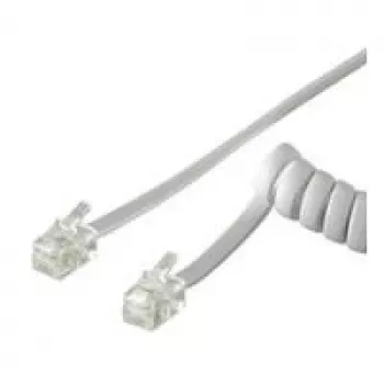 Wentronic Goobay Telefono ragelio spiralinis laidas CCA (varinis aliuminis), baltas, 4 m – RJ10 kištukas (4P4C) prie RJ10 kištuko (4P4C) (68601)
