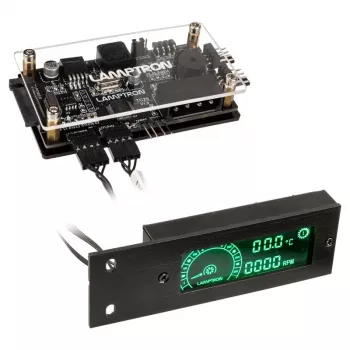Lamptron TC20 PCI ventiliatorių ir RGB LED valdiklis, juodas