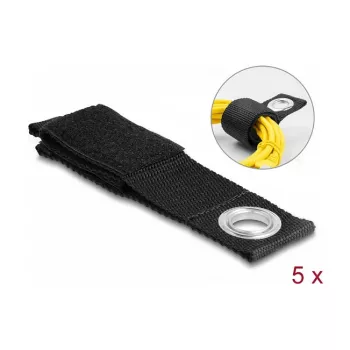 DeLOCK Heavy-duty lipnusis dirželis L 260 x P 38 mm juodas 5 vnt.